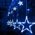 Χριστουγεννιάτικα Λαμπάκια Led Κουρτίνα με 12 Αστέρια