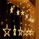 Χριστουγεννιάτικα Λαμπάκια Led Κουρτίνα με 12 Αστέρια