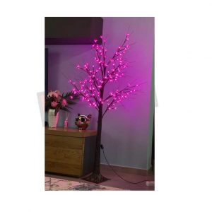Διακοσμητικό Καφέ Δέντρο Ροζ Λουλούδι