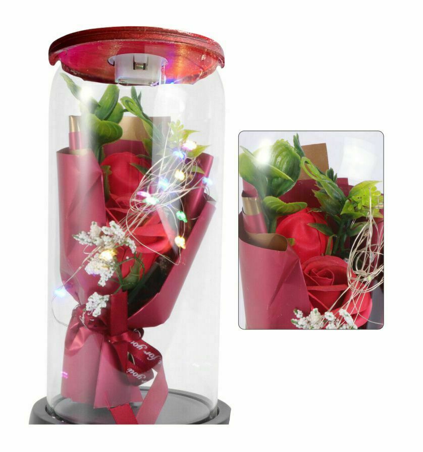 Γυάλα Forever Roses Με Φωτισμό Γυάλα Forever Roses Με Φωτισμό