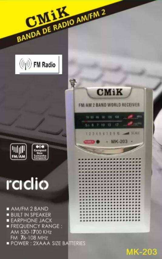 Φορητό Ραδιόφωνο με Μπαταρίες Fm-Am
