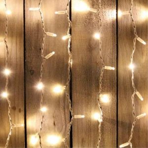 Χριστουγεννιάτικα Λαμπάκια Κουρτίνα LED 3x3 Διαφανές Καλώδιο