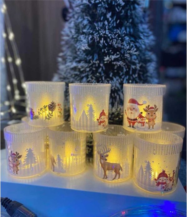 Διακοσμητικά LED-Σετ 12 τεμάχια Χριστουγεννιάτικα Φωτιστικά Κεριά