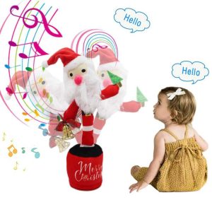 Επαναφορτιζόμενο Παιχνίδι Άγιος Βασίλης Που Χορεύει Τραγουδάει & Επαναλαμβάνει Ότι Λες