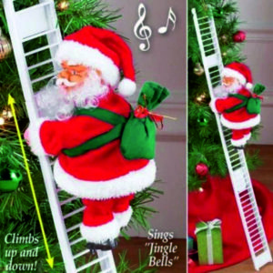 Άγιος Βασίλης που Ανεβοκατεβαίνει στην Σκάλα με Μουσική