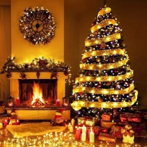 Χριστουγεννιάτικη Φωτιζόμενη Κορδέλα με Μπαταρίες - 2m