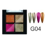 Παλέτα Σκόνη Νυχιών με 4 Χρώματα G04