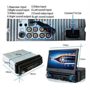 Αναδιπλούμενη Οθόνη 1Din GPS / CD-DVD 7″
