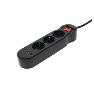 Πολύπριζο Ασφαλείας 3 Θέσεων, 2 USB – 1 Type-C 2m