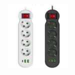 Πολύπριζο Ασφαλείας 4 Θέσεων, 2 USB – 1 Type-C 2m