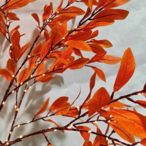 Διακοσμητικό Δέντρο Led 1.50m με Πορτοκαλί Φύλλα