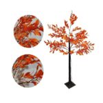 Διακοσμητικό Δέντρο Led 1.50m με Πορτοκαλί Φύλλα