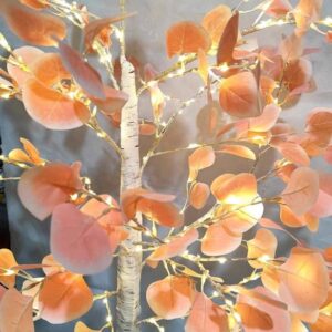 Διακοσμητικό Δέντρο Led 1.80m με Πορτοκαλί Φύλλα