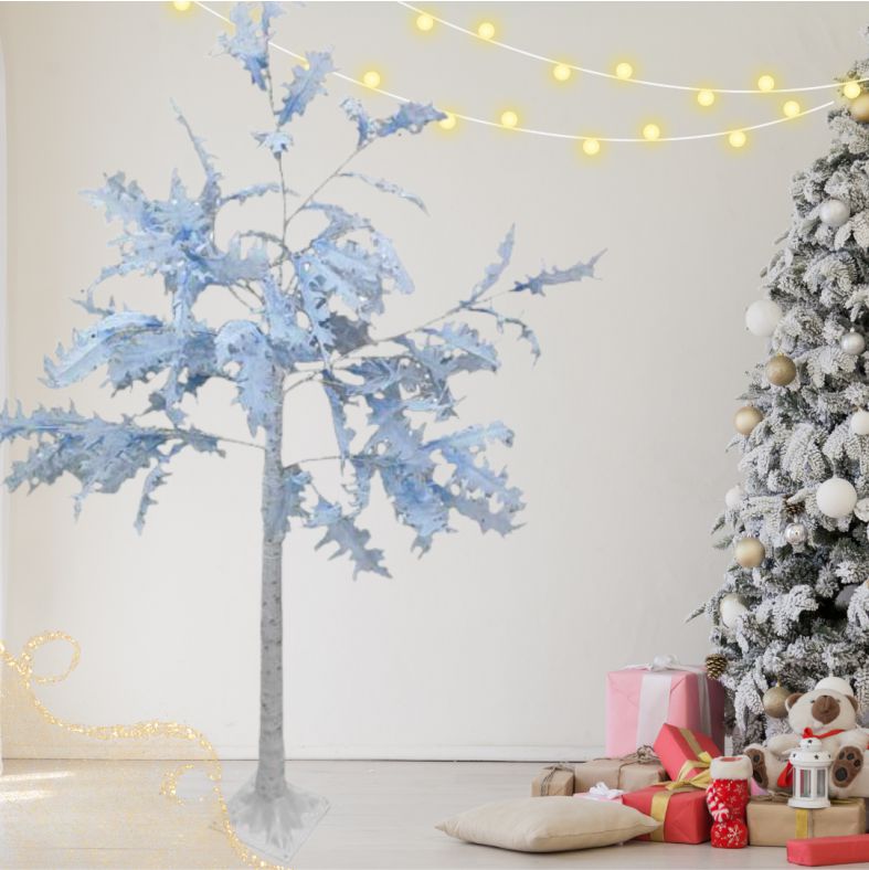 Διακοσμητικό Δέντρο Led Λευκό Φωτισμό 1.80m με Φύλλα Διακοσμητικό Δέντρο Led Λευκό Φωτισμό 1.80m με Φύλλα