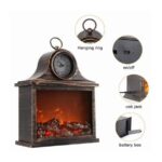 Διακοσμητικό Τζάκι LED Ρολόι