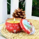 Σετ Χριστουγεννιάτικα Αρωματικά Κεριά σε Μεταλλική Συσκευασία 12 Τεμάχια