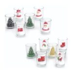 Σετ Χριστουγεννιάτικα Κεράκια με Φιγούρες 12 Τεμάχια