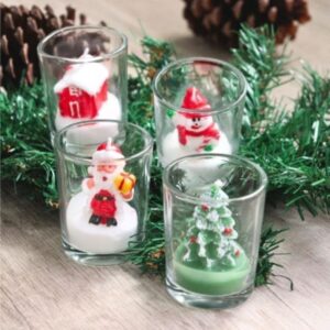 Σετ Χριστουγεννιάτικα Κεράκια με Φιγούρες 12 Τεμάχια