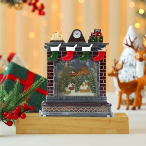 Χριστουγεννιάτικο Φωτιζόμενο Τζάκι με τον Άγιο Βασίλη και Κίνηση