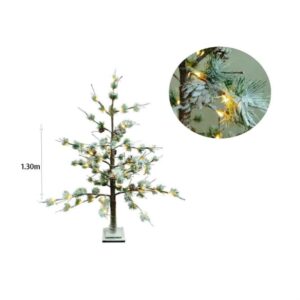 Αδιάβροχο Διακοσμητικό Δέντρο Led Κουκουνάρια 1.30m