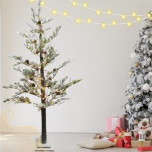 Αδιάβροχο Διακοσμητικό Δέντρο Led Κουκουνάρια 1.60m