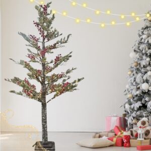 Διακοσμητικό Δέντρο Led Κόκκινα Μούρα 1.50m