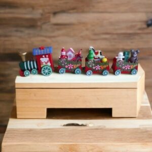Ξύλινο Χριστουγεννιάτικο Διακοσμητικό Τραινάκι Κόκκινο