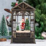 Χριστουγεννιάτικο Φωτιζόμενο Φανάρι Άγιος Βασίλης Σπιτάκι