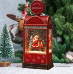 Χριστουγεννιάτικο Φωτιζόμενο Φανάρι Άγιος Βασίλης Βενζινάδικο