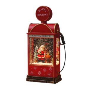 Χριστουγεννιάτικο Φωτιζόμενο Φανάρι Άγιος Βασίλης Βενζινάδικο