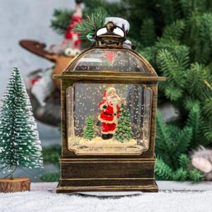 Χριστουγεννιάτικο Φωτιζόμενο Φανάρι Άγιος Βασίλης Vintage