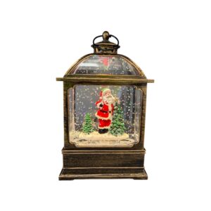 Χριστουγεννιάτικο Φωτιζόμενο Φανάρι Άγιος Βασίλης Vintage