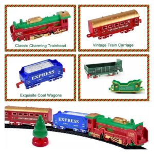 Χριστουγεννιάτικο Τρένο led σε Ράγες 19pcs