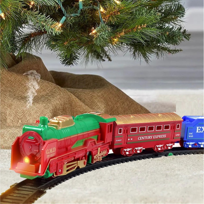 Χριστουγεννιάτικο Τρένο led σε Ράγες 19pcs Χριστουγεννιάτικο Τρένο led σε Ράγες 19pcs