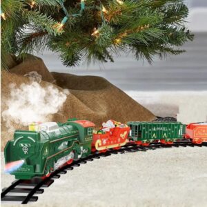 Χριστουγεννιάτικο Τρένο σε Ράγες Led με Ήχο και Εφέ Καπνού 30pcs