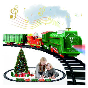 Χριστουγεννιάτικο Τρένο σε Ράγες Led με Ήχο και Εφέ Καπνού 30pcs