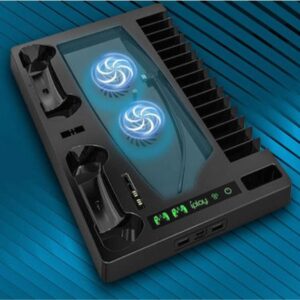 Πολυλειτουργική Βάση για PS5 με Ψύξης και Φόρτιση Χειριστηρίων